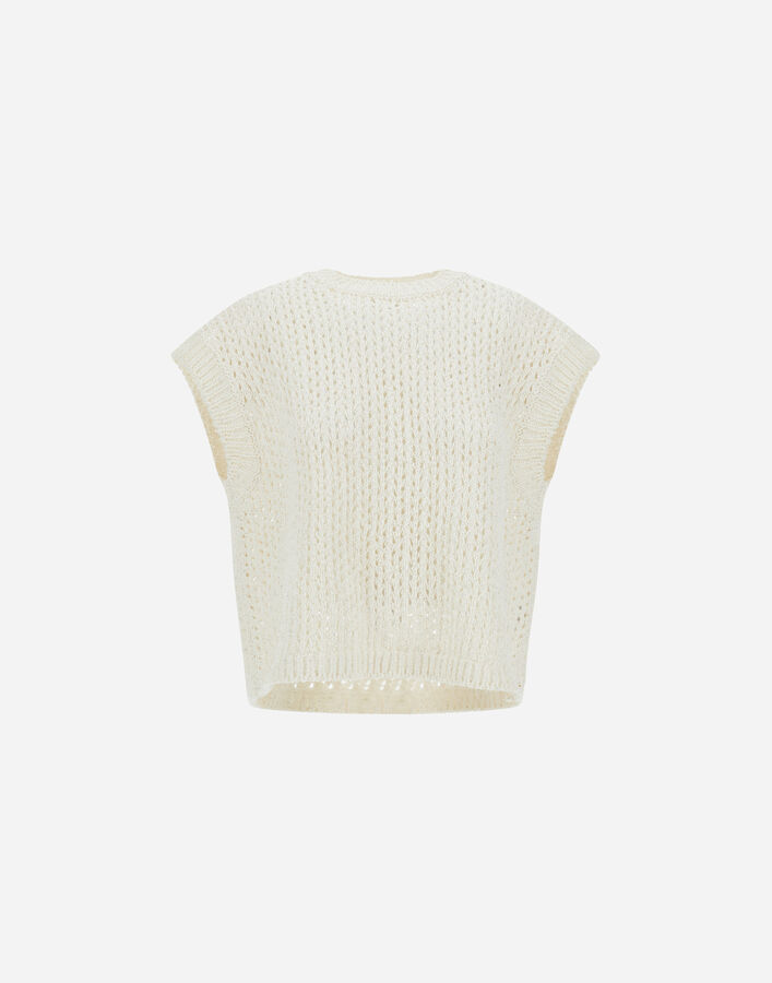 Herno TOP IN BRIGHT LINEN COTTON SILK Natural MG000237D721141100