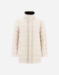 Herno CARCOAT IN CASHMERE, SILK AND MONOGRAM Chantilly PI001310U380871985