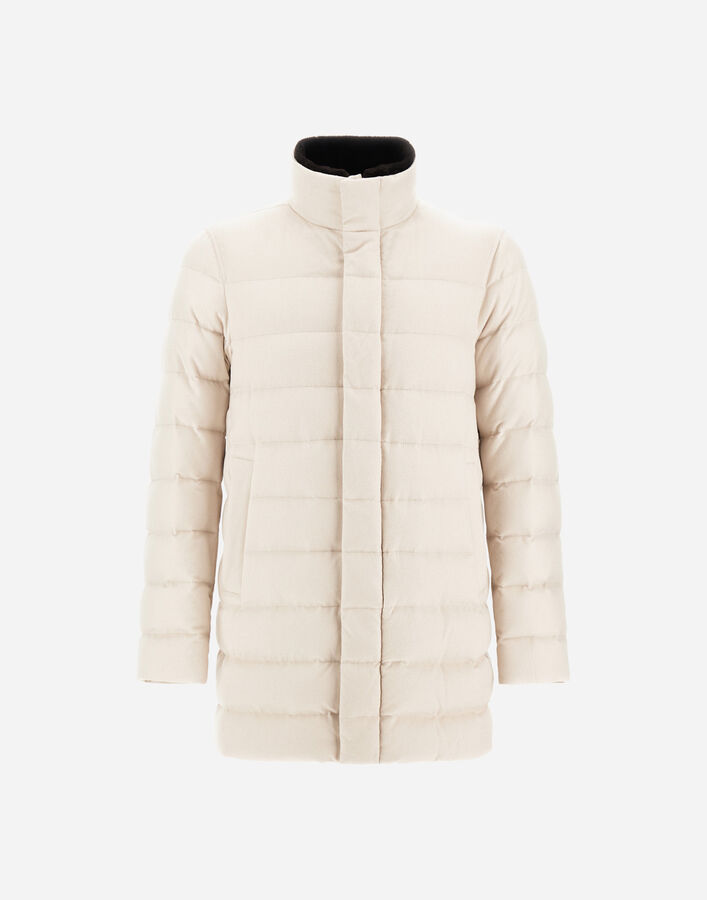 Herno CARCOAT IN CASHMERE, SILK AND MONOGRAM Chantilly PI001310U380871985