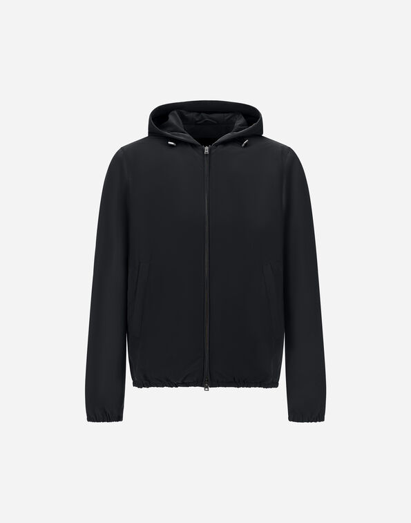 Herno JACKET IN CHANGING NYLON AND SUEDE EFFECT Navy Blue GI0014UNW128609200