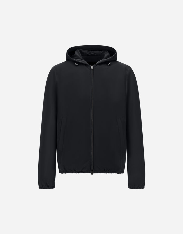 Herno JACKET IN CHANGING NYLON AND SUEDE EFFECT Navy Blue GI0014UNW128609200