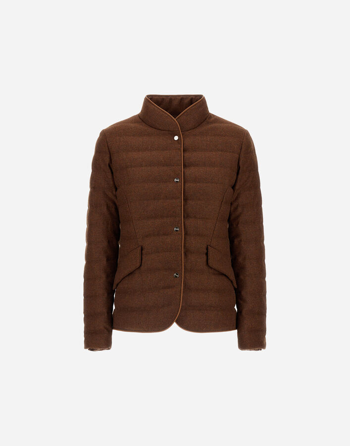 Herno BLAZER IN VIRGIN WOOL TWEED Leather PI002070D334662240