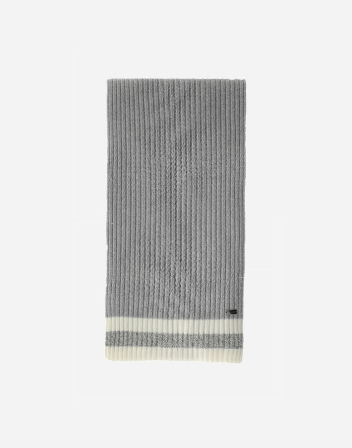 Herno RESORT SCARF IN DOUBLE RIB WOOL Grey Pearl SCP0004UR702929404