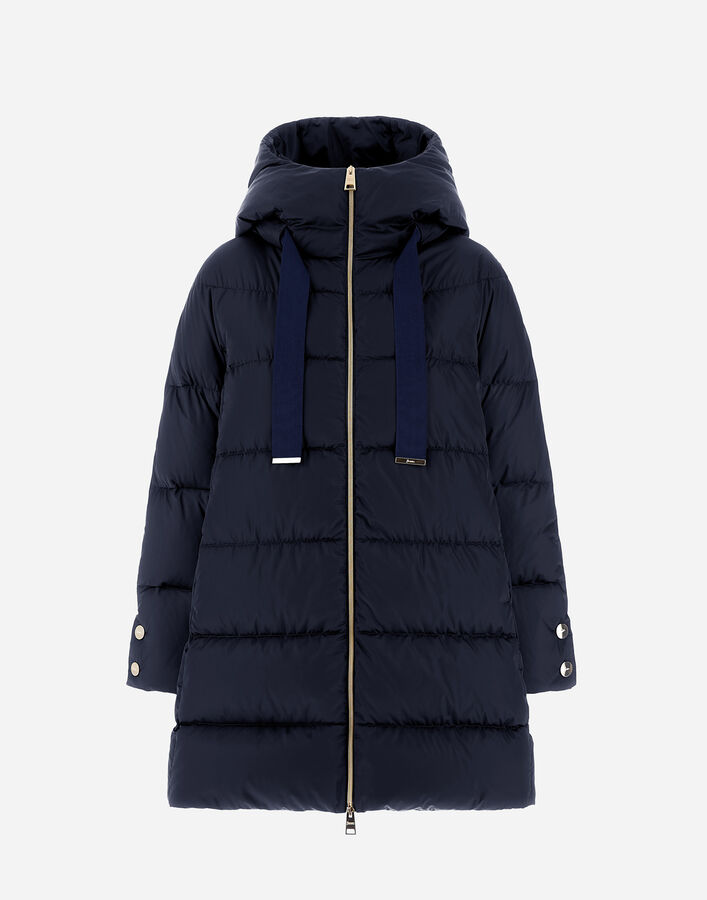 Herno A-SHAPE JACKET IN SATIN New Blue PI1304D12170Z9202