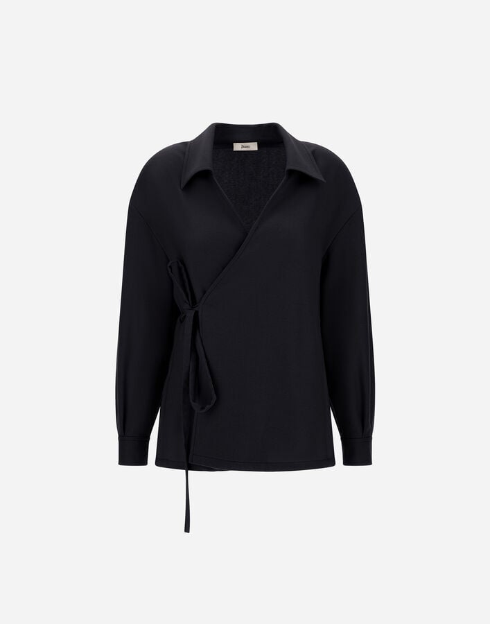 Herno SHIRT IN 100% WOOL FLANNEL Black CM000023D334789300