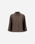 Herno RESORT NEW LINEN SHACKET Dark Chocolate GI00048DR17105Z8810