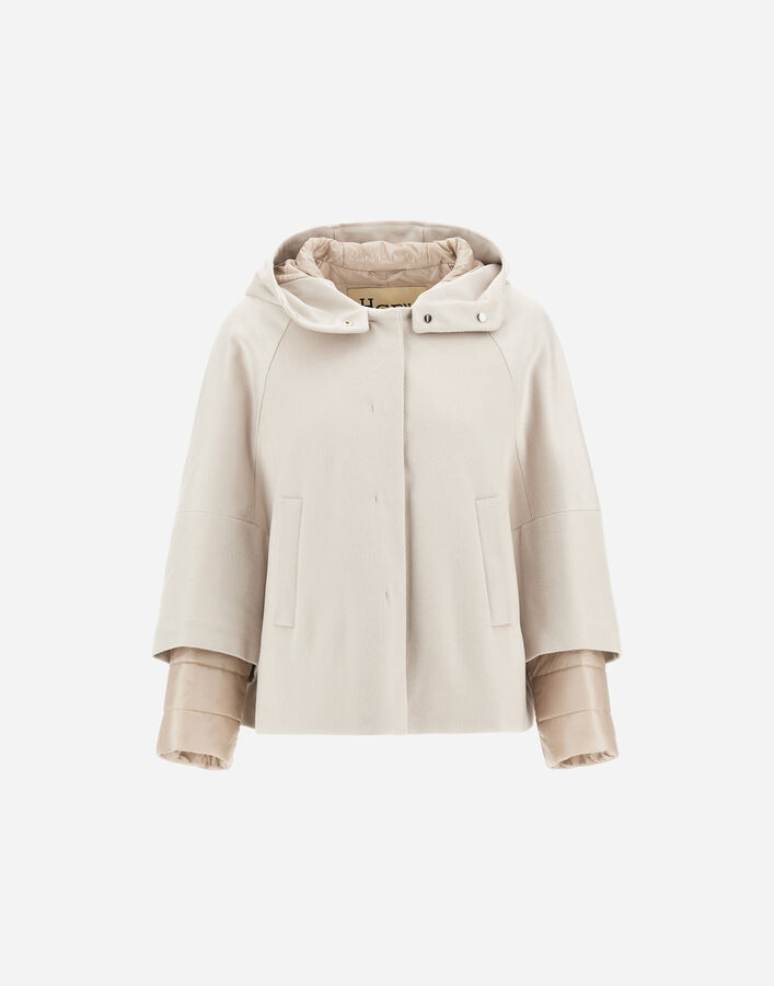 Herno CAPE IN PURE CASHMERE AND NYLON ULTRALIGHT Chantilly GI000334D381261985