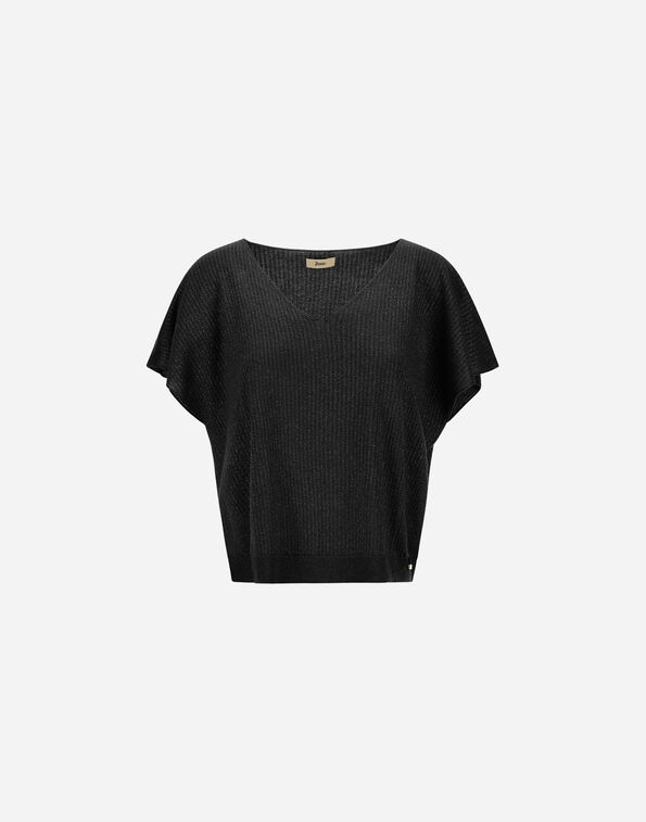 Herno SWEATER IN RIBBED SHINY VISCOSE Black MV000028D760919300