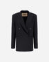 Herno OVERSIZED BLAZER IN FLUID WOOL Black GA000309D334539300