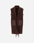 Herno RESORT WAISTCOAT IN WARMY & NYLON ULTRALIGHT Dark Chocolate GC00067DR333958810