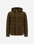 Herno SHORT PARKA IN WAXED TECH COTTON Military PI001250U13800Z7740