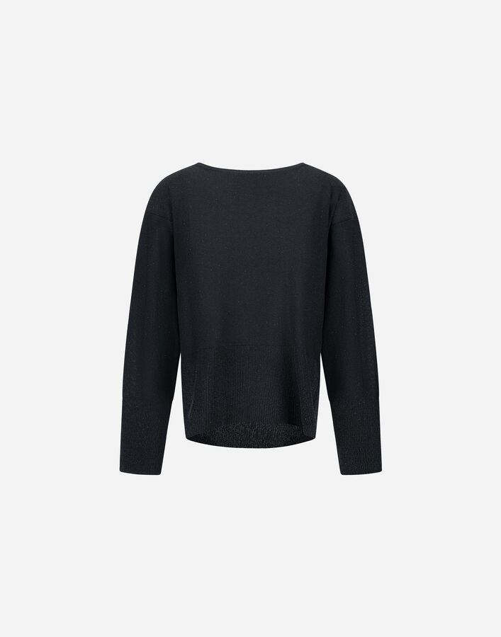 Herno LONG-SLEEVED SWEATER IN BRIGHT SEQUINS VISCOSE Black MG000229D760899300
