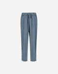 Herno RESORT TROUSERS IN ENVERS SATIN Midnight Teal PT00038DR127279123