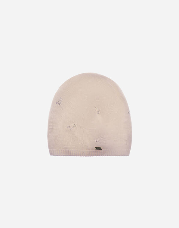 Herno BEANIE IN ALLOVER 'H' WOOL Chantilly/Light Blue BER00057D701661990