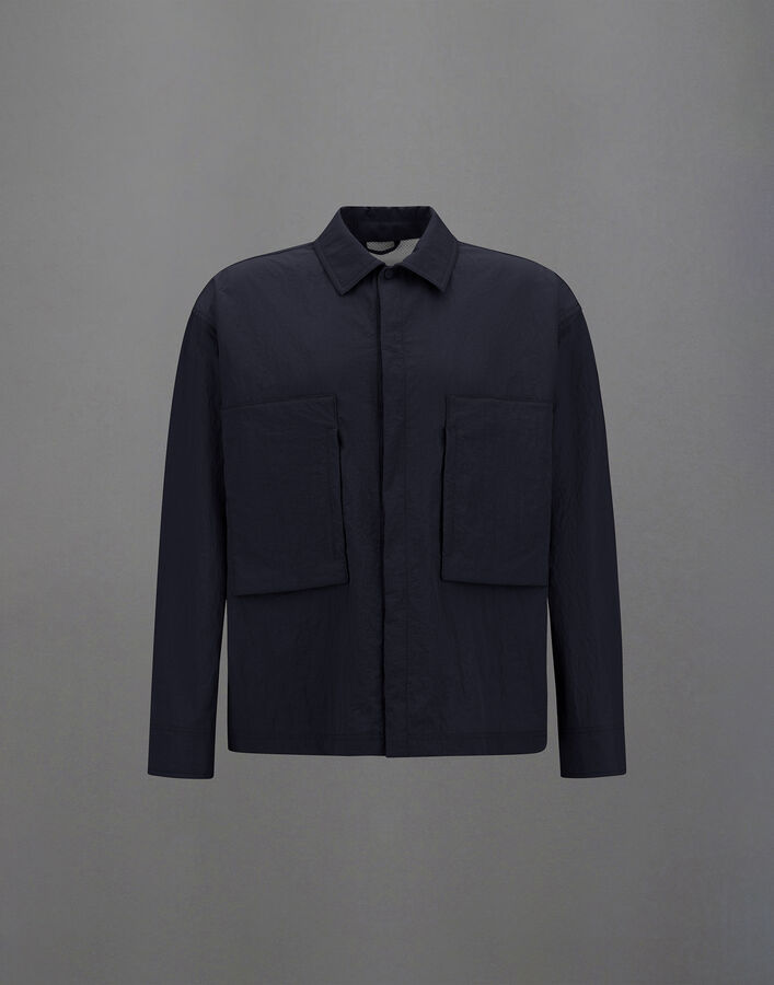 Herno LAMINAR SHACKET IN TECH-CRINKLE Blue CM00009UL128279201