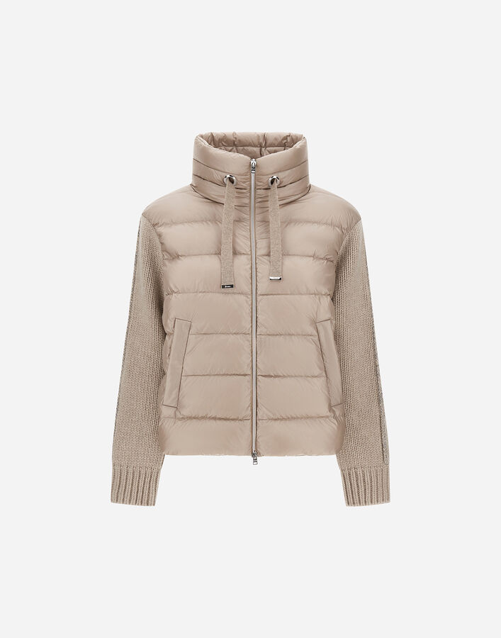 Herno RESORT KNIT AND NYLON ULTRALIGHT JACKET Chantilly PI00138DR12017Z1985