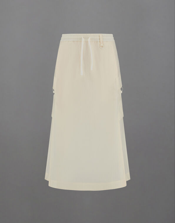 Herno LAMINAR SKIRT IN TECH-CRINKLE White GN00019DL128271006