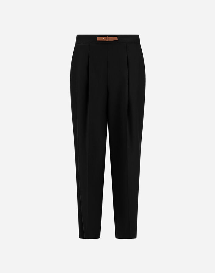 Herno TROUSERS IN FLUID WOOL Black PT0004DNW334539300