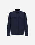 Herno RESORT SHACKET IN NEW LINEN Blue/White GI00093UR17105Z9210