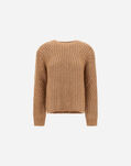 Herno SWEATER IN COBBED BLOWN ALPACA WOOL Camel MG000191D703072157