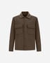 Herno RESORT DOUBLE FACED PURE WOOL SHACKET Dark Taupe GI00091UR334492700