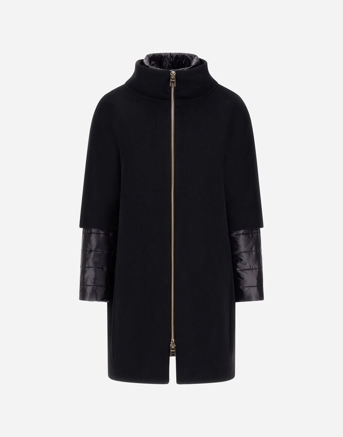 Herno COAT IN LUXURY WOOL AND NYLON ULTRALIGHT Black CA000544D333139300