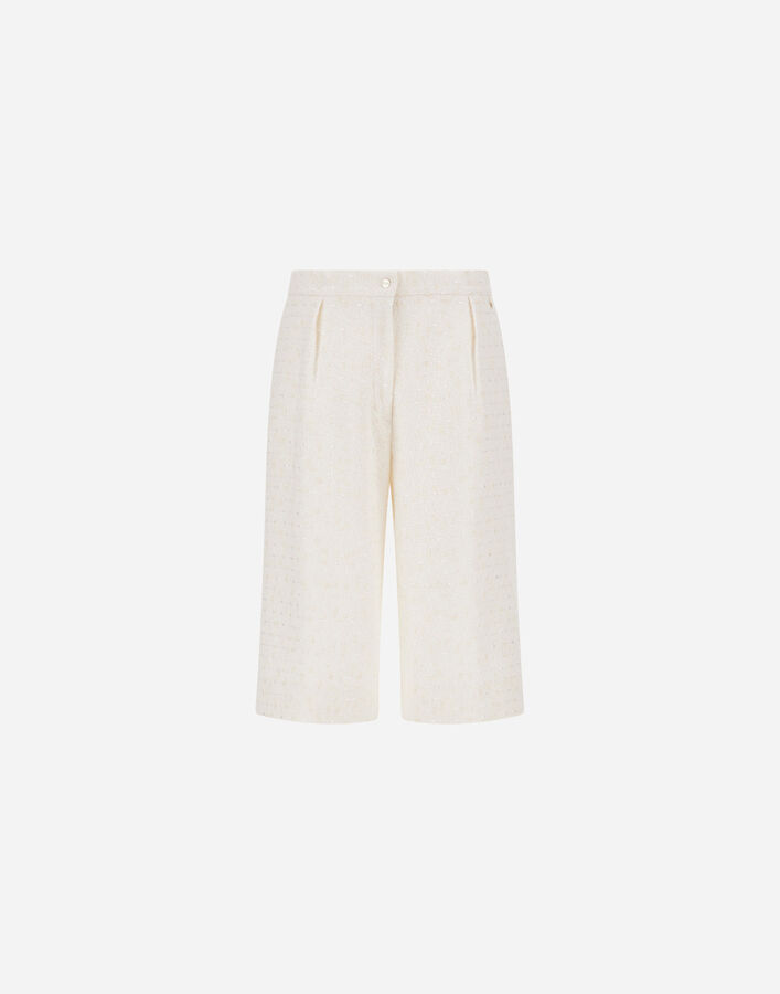 Herno SHORTS IN 3D TWEED Ivory PT000208D132891200