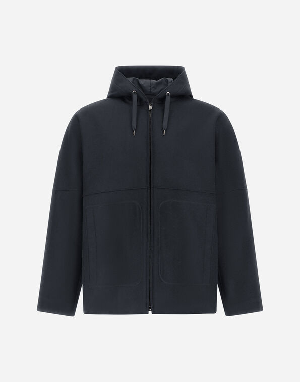 Herno PURE WOOL CLOTH JACKET Navy Blue GC000097U334559200