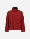 Herno BOMBER JACKET IN ARENDELLE AND FAUX FUR Bordeaux PI001019U12414Z6705