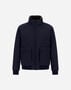 Herno BOMBER JACKET IN WOOLEN MELANGE TWILL AND LIGHT FAUX FUR Navy Blue GI000542U127309250