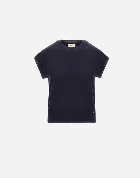 Herno VEST IN BASIC MERINO WOOL Dark Blue MG000192D701659290