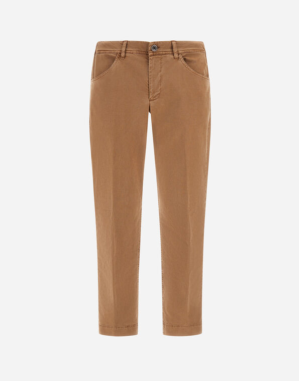 Herno TROUSERS IN SILK COTTON TENCEL Camel PT000205U133262157