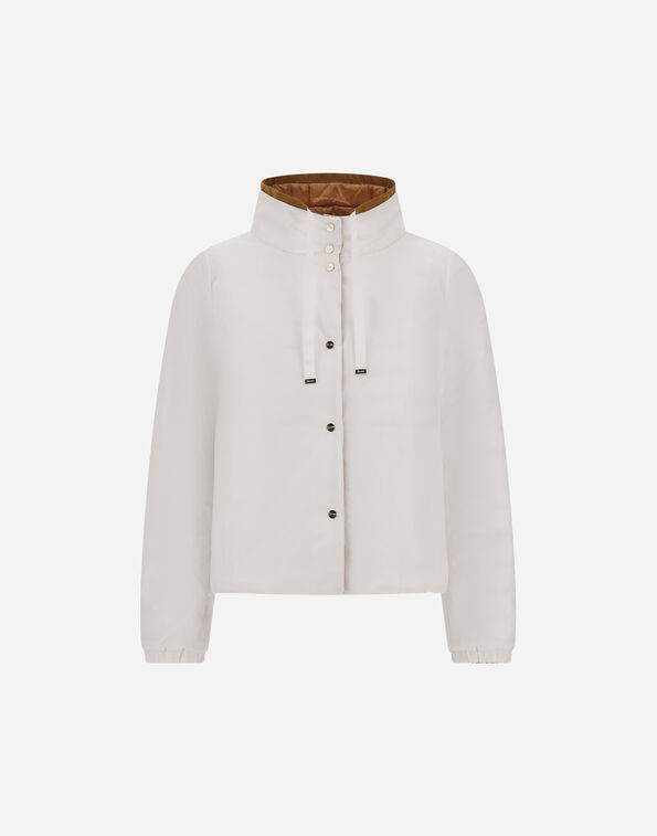 Herno CAPE IN NEW TECHNO TAFFETA AND NYLON ULTRALIGHT White/Beige PI002216D12483Z1021