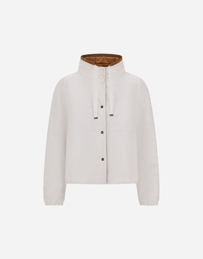 Herno CAPE IN NEW TECHNO TAFFETA AND NYLON ULTRALIGHT White/Beige PI002216D12483Z1021