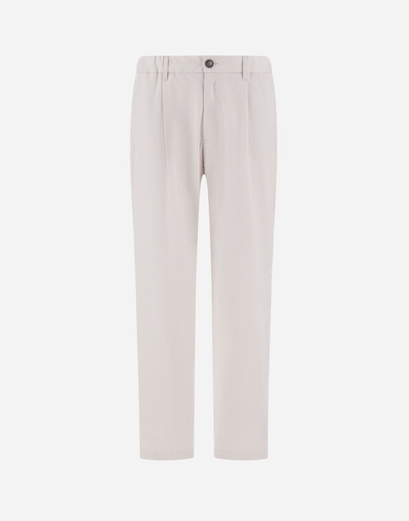 Herno TROUSERS IN COTTON GABARDINE STRETCH Grey Pearl PT000186U13286S9403