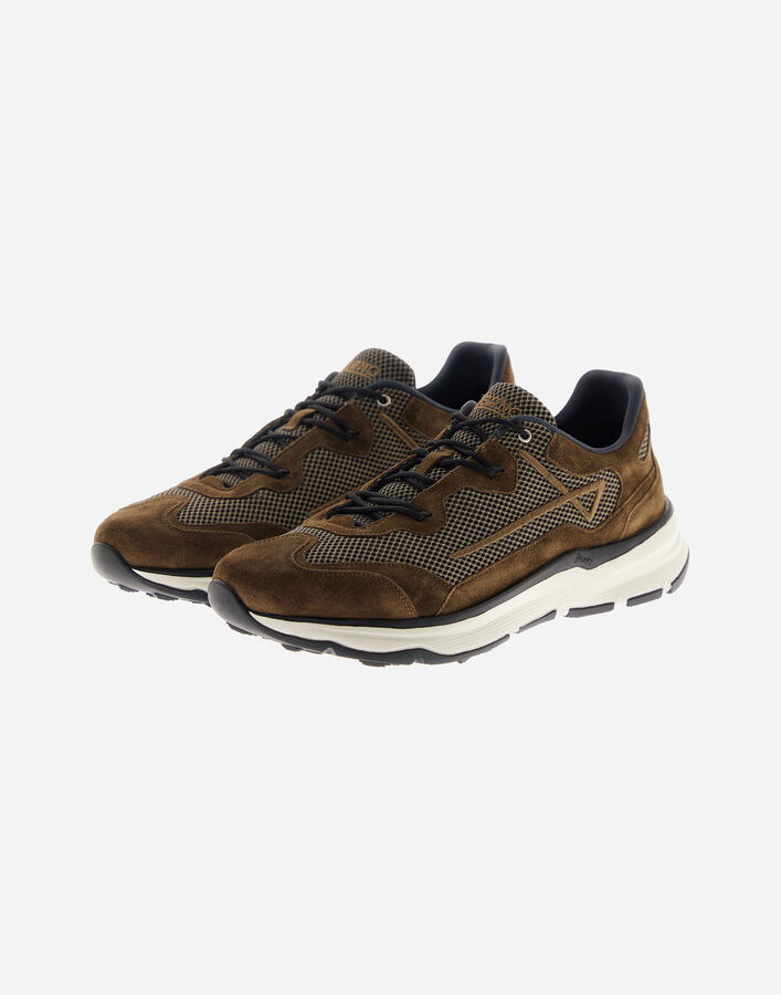 Herno SUEDE AND MESH RUNNING SNEAKER Military SH000050U500017740