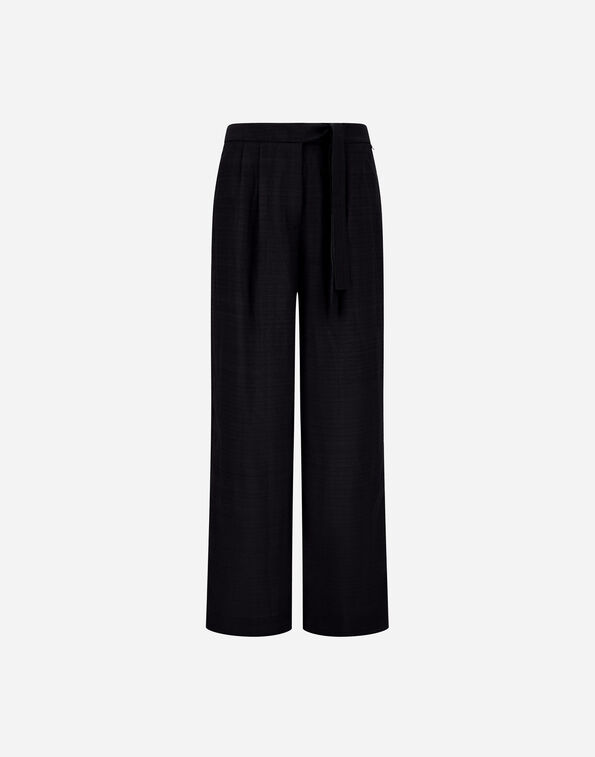 Herno TROUSERS IN TEXTURED VISCOSE Black PT000201D128769300
