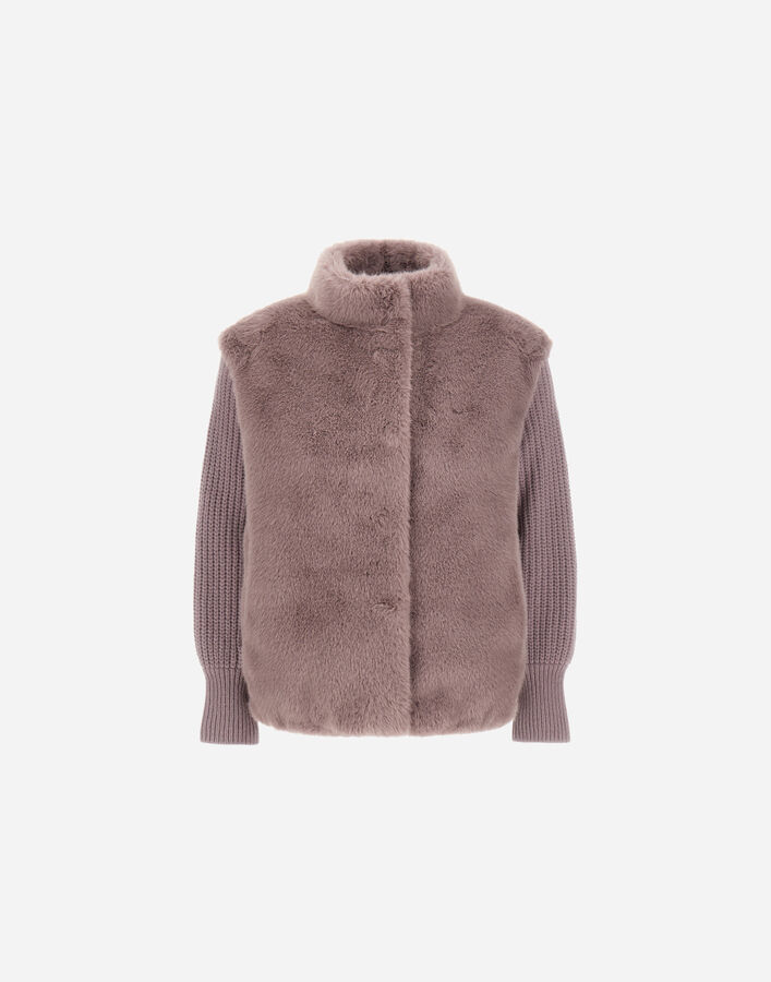 Herno RESORT FAUX MINK FUR JACKET Light Lilla GC00072DR126244400