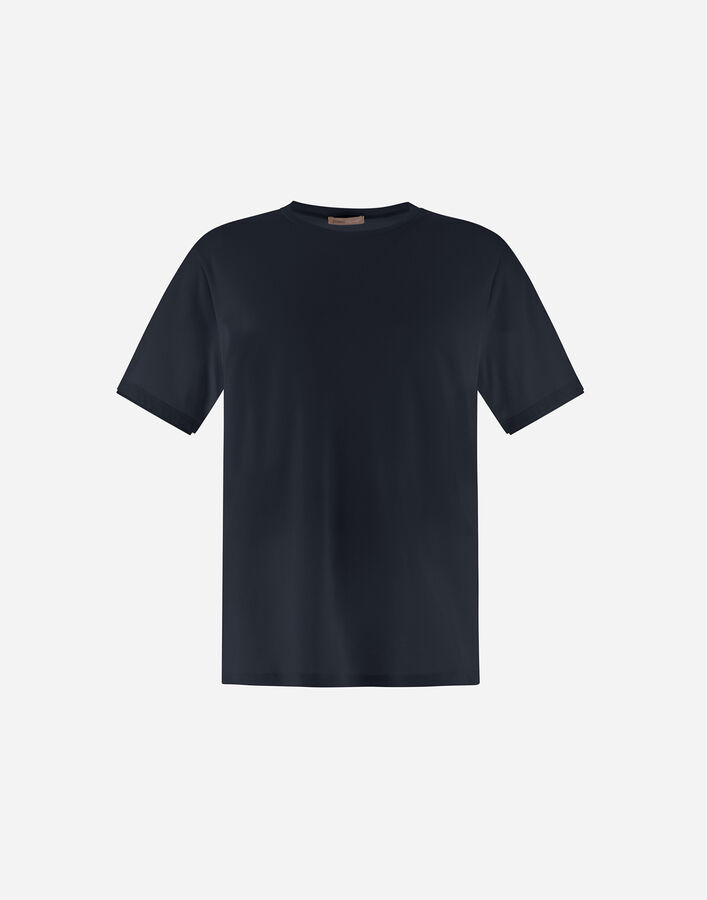 Herno RESORT BASIC COTTON AND LIGHT STRETCH NYLON T-SHIRT Navy Blue JG00031UR520529200
