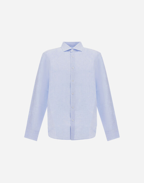 Herno SHIRT IN SUMMER LINEN Sky CM000030U171589010