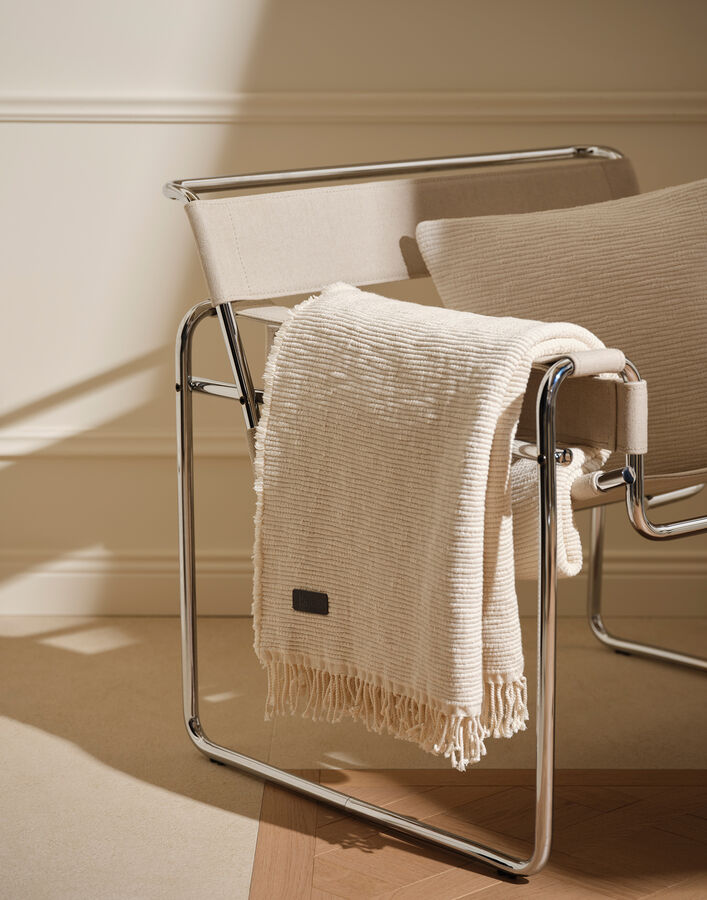 Herno HERNO HABITA BOUCL&Eacute; BLANKET Natural HOLIDAYBLANKETCOTONE011100