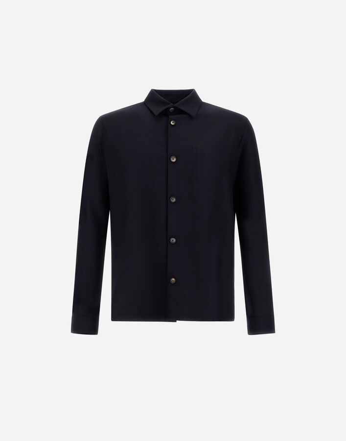 Herno SHACKET IN FLUID&nbsp;WOOL Navy Blue GI0011UNW334539200