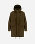 Herno LONG PARKA IN WAXED TECH COTTON Military PA000162U13800Z7740