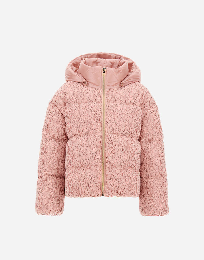 Herno CAPE IN FLORAL LACE AND NYLON ULTRALIGHT Pink PI000192G127464135