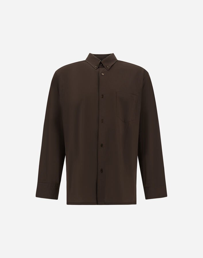 Herno SHIRT IN JERSEY CREPE Brown JPL00149U520058800