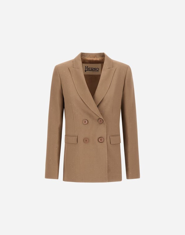 Herno BLAZER IN SOFT BRIGHT LINEN BLEND Dove Grey GA000333D127872700