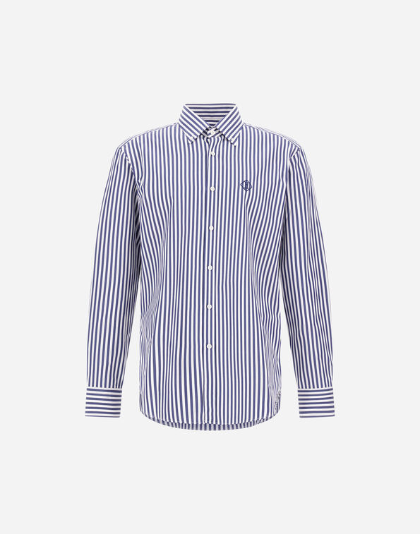 Herno SHIRT IN STRIPED POPELINE Navy Blue CM000027U133179200
