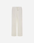 Herno RESORT TROUSERS IN COTTON FEEL WITH DRAWSTRING Natural PT00051DR125311100