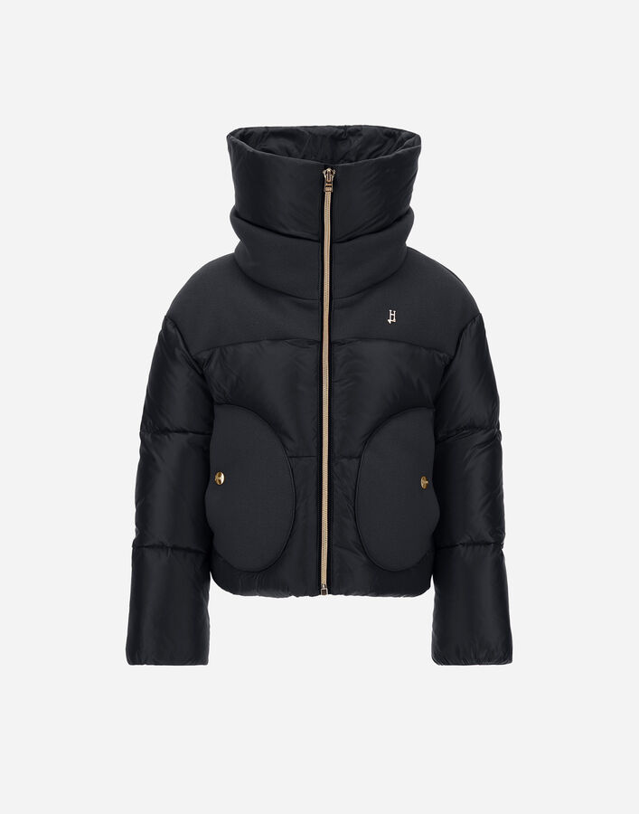 Herno CAPE IN NYLON ULTRALIGHT AND ECOWOOL Black PI000190G12017Z9300