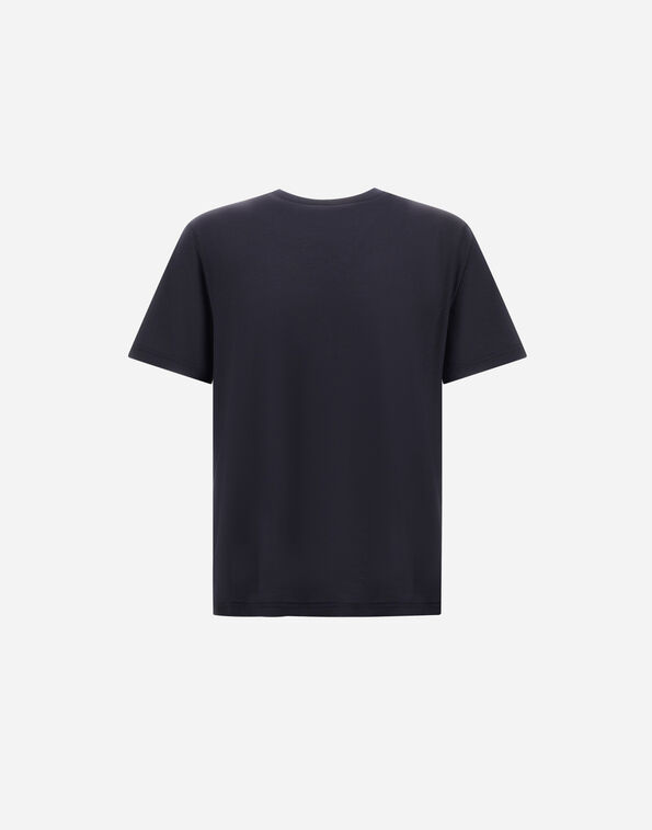 Herno T-SHIRT IN WOOL&nbsp;JERSEY Navy Blue JG0001UNW521409200